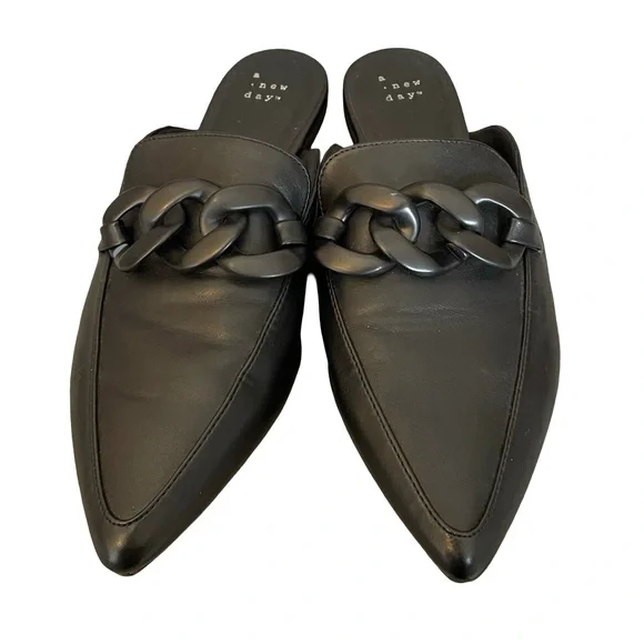 A New Day Black Flats Size 9 - Picture 2 of 7